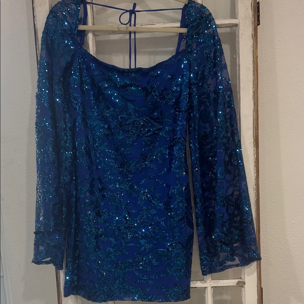 Lucy in the Sky Royal Blue Sequin Dress